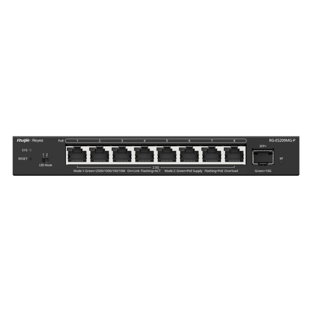 Switch Administrable Capa 2 con PoE+ Multi-Gigabit, 8 puertos 2.5Gb y 1 SFP+ 10G, hasta 130w