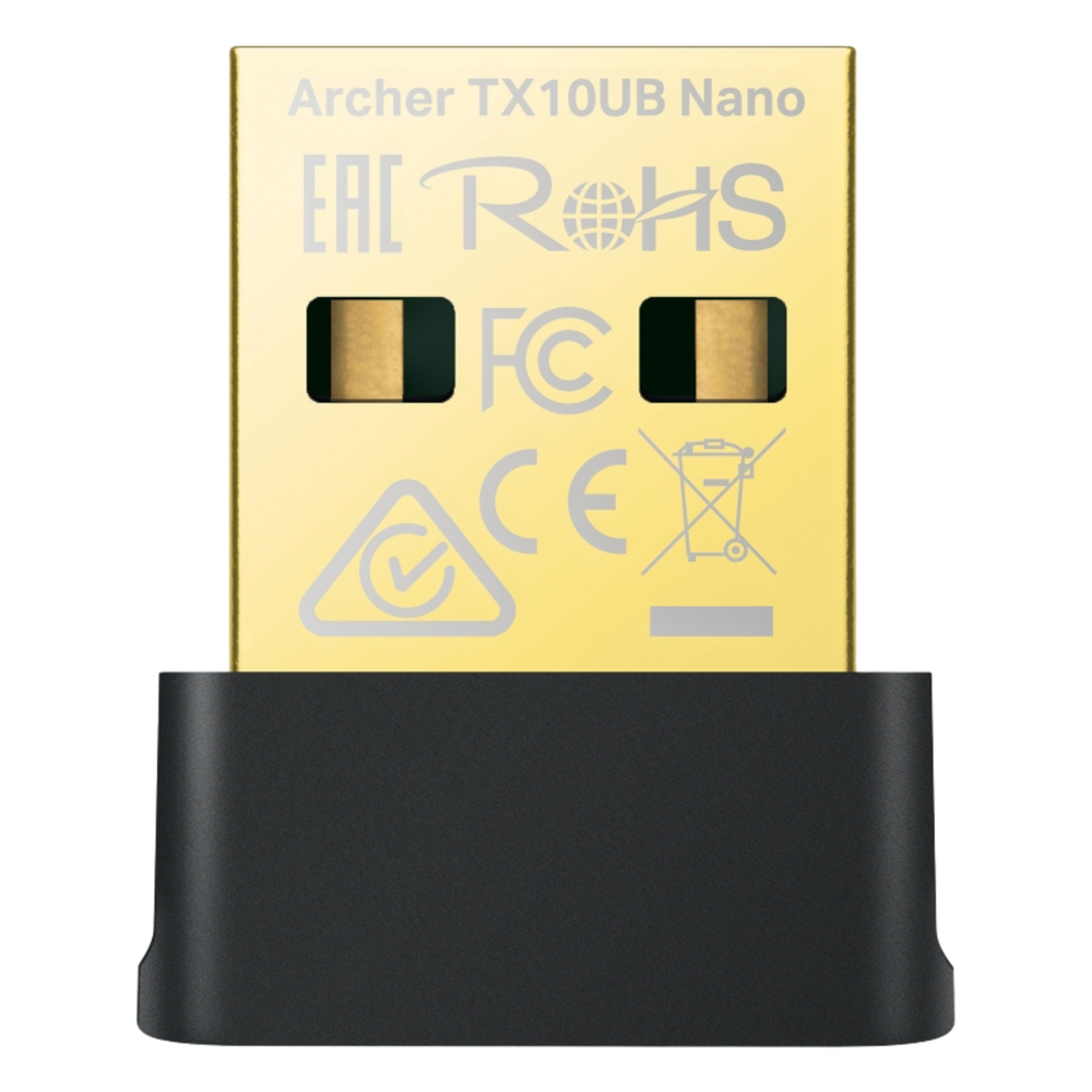 Adaptador USB Nano Wi-Fi 6 / Dual Band 600 Mbps en 5 GHz / 287 Mbps en 2.4 GHz / Bluetooth 5.3 BLE / WPA3 / Driver Pre-Cargado / 802.11ax