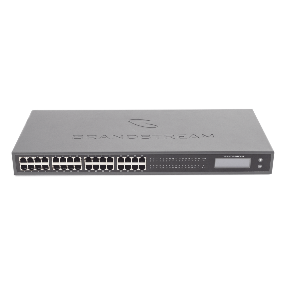 Adaptador VoIP GrandStream de 32 FXS 2 puertos telco 50 pins p/montaje en rack
