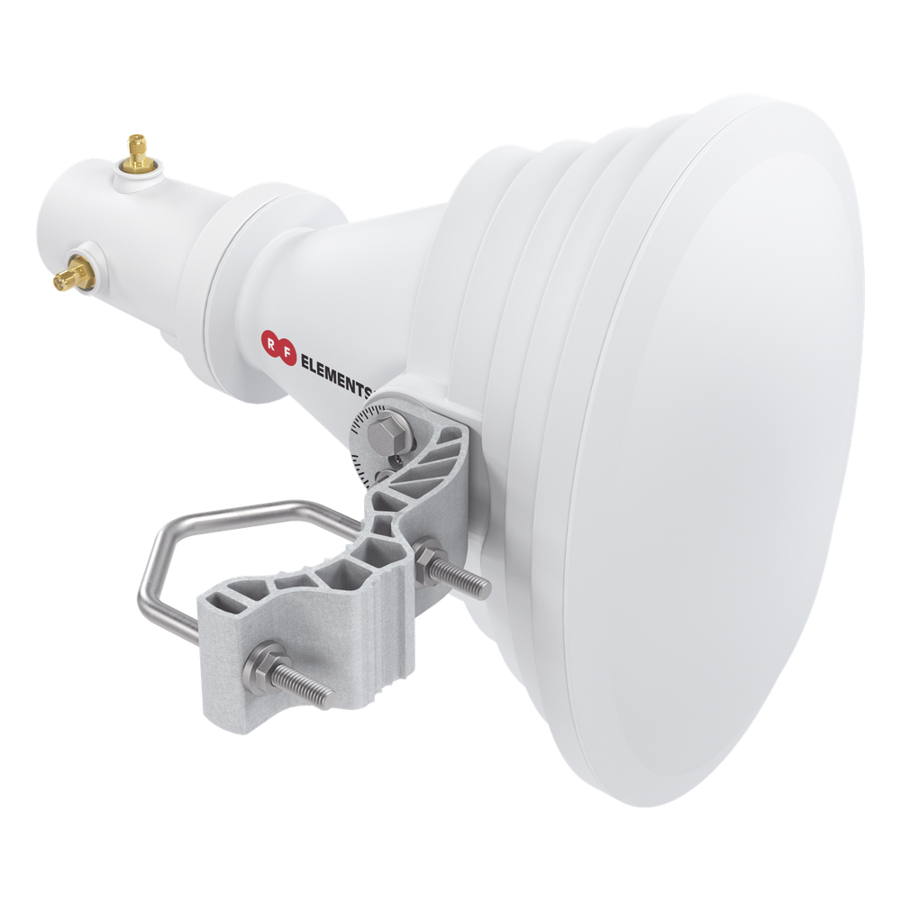 Antena Sectorial Asimétrica Starter Horn de 45º, 5150 - 5950 MHz, ganancia de 17 dBi, conexión directa con radios IS-5AC, PS-5AC y IS-M5, conexión RP-SMA