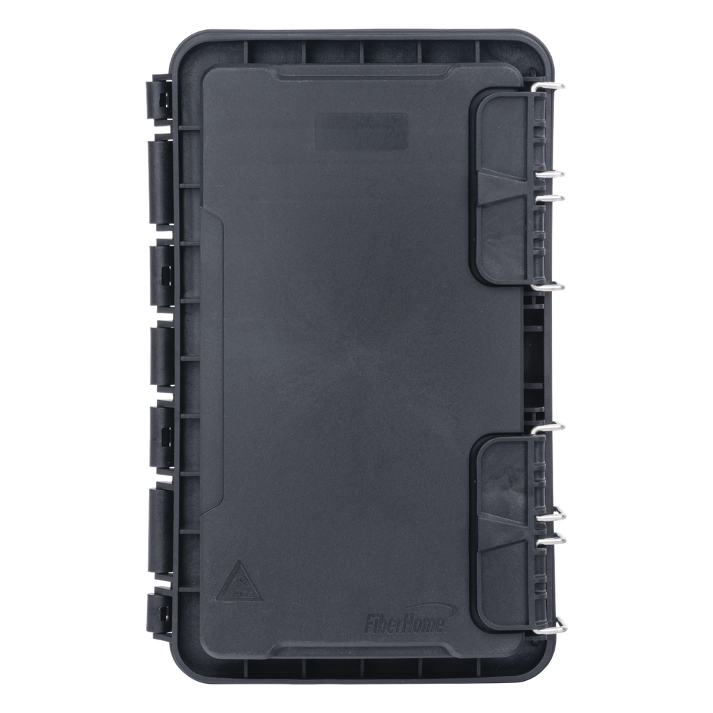 Caja de Distribución de Fibra Óptica, Hasta 96 Empalmes, Exterior IP65, Color Negro
