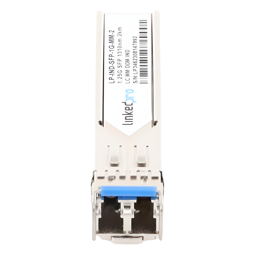 Transceptor Óptico Industrial SFP (Mini-Gbic) / Multimodo 1310 nm / 1.25 Gbps / 1000BASE-SX / Conectores LC/UPC Dúplex / DDM / Hasta 2 km