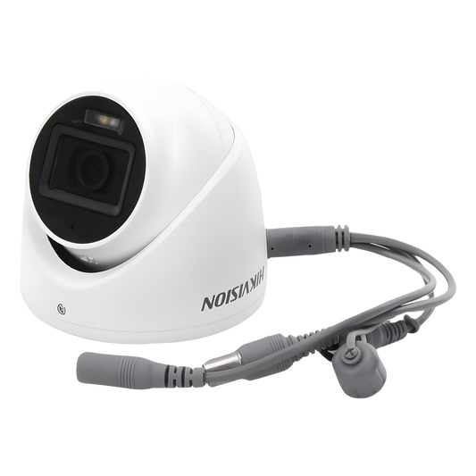 [Dual Light + ColorVu] Turret TURBOHD 3K (5 Megapixel) / Lente 2.8 mm / 30 mts IR + 20 mts Luz Blanca / Gran Angular 104.9° / Exterior IP67 / Micrófono Integrado / dWDR / 4 Tecnologías / Metal