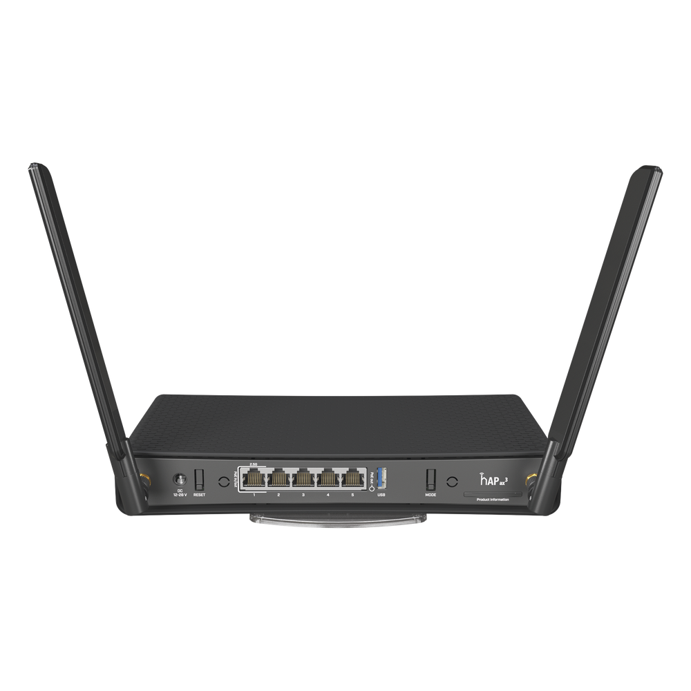 (hAP ax3) Router Wireless 802.3ax, 1 puerto 2.5Gbps, 4 puertos 1Gbps