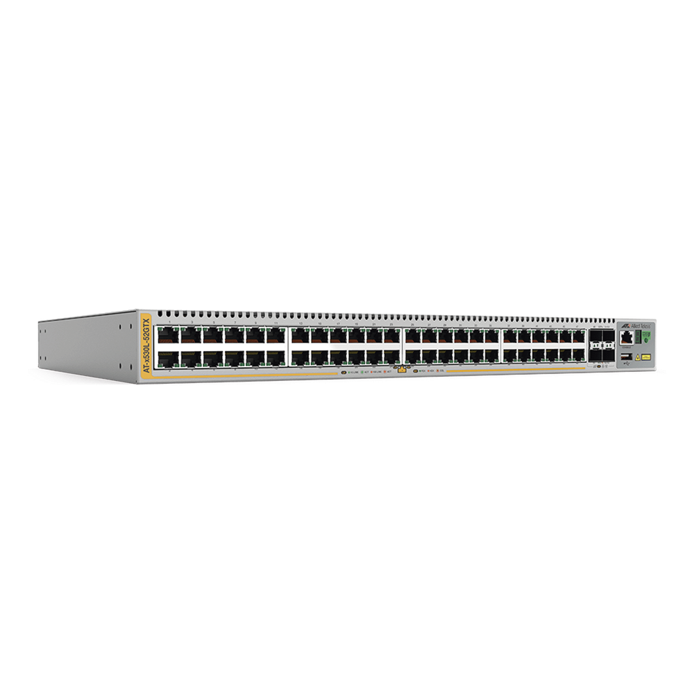 Switch inteligente de distribución o core, Stackeable, Capa 3, 24 x 1000 Mbps + 4 x SFP+ 10 G, Doble fuente de alimentación redundante