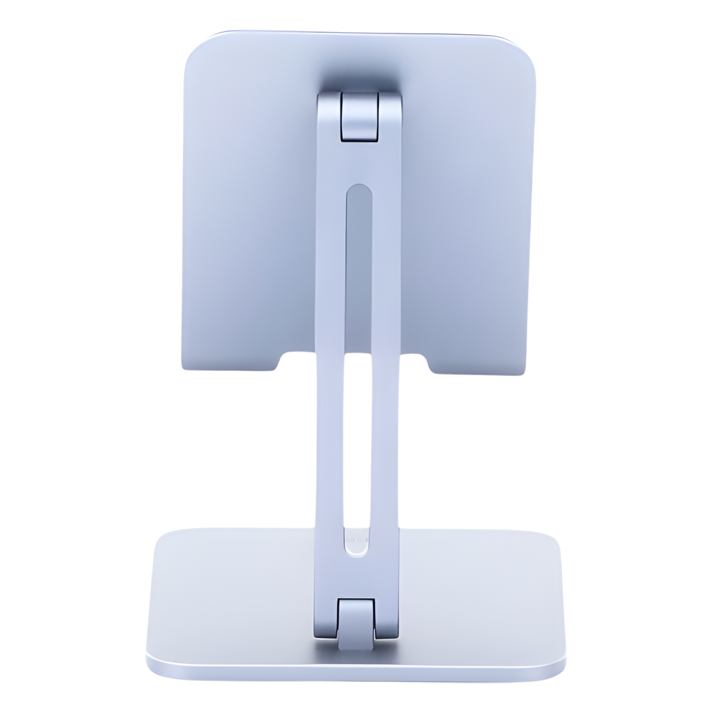 Soporte de Aluminio para IPad & Tablet | Plegable |Angulo Ajustable de 180° y 270° | Base Antideslizante | Protección  de Silicona | Amplia Compatibilidad con dispositivos de 7.9'' a 12.9'' | Aluminio Solido | Color Gris