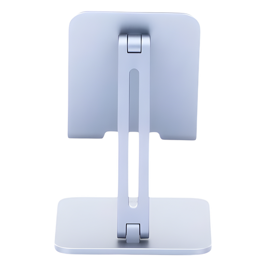 Soporte de Aluminio para IPad & Tablet | Plegable |Angulo Ajustable de 180° y 270° | Base Antideslizante | Protección  de Silicona | Amplia Compatibilidad con dispositivos de 7.9'' a 12.9'' | Aluminio Solido | Color Gris