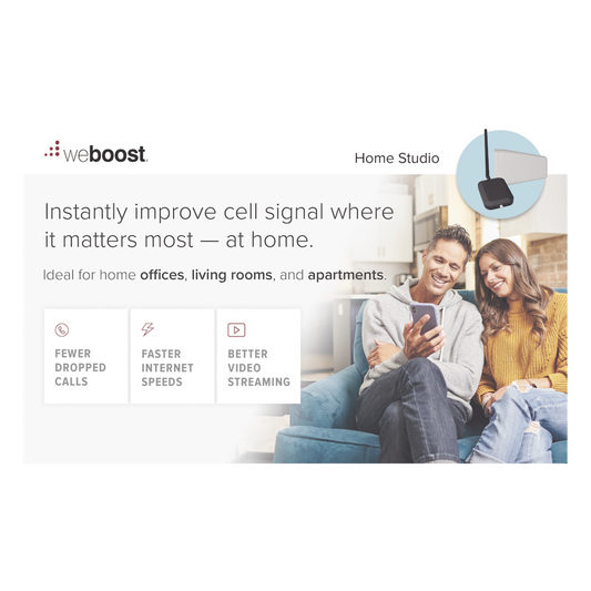 KIT de Amplificador de Señal Celular Home Studio/ Datos 2G, 3G, 4G / Llamadas / Mejora la señal para cubrir hasta 60 m² como una habitación, casa pequeña o departamento.