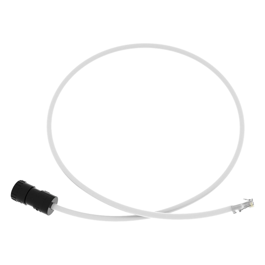Cable de Conexión en Campo Jack a Plug RJ45, Categoría 6A, CMP (Plenum), 1 Metro (3.28 Pies), Color Blanco