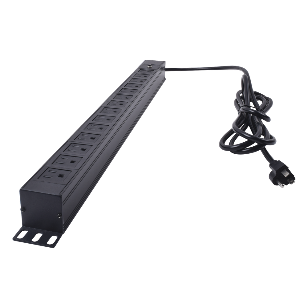 Unidad de Distribución de Energía (PDU) / 14 Tomas / 125 V / Montaje Vertical / Cable 1.90 m (6.2 ft) / Gabinete 650 mm (25.6 in) de Ancho