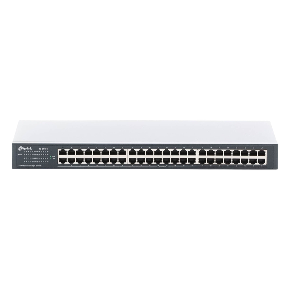 Switch no administrable de 48 puertos 10/100 Mbps para montaje en rack