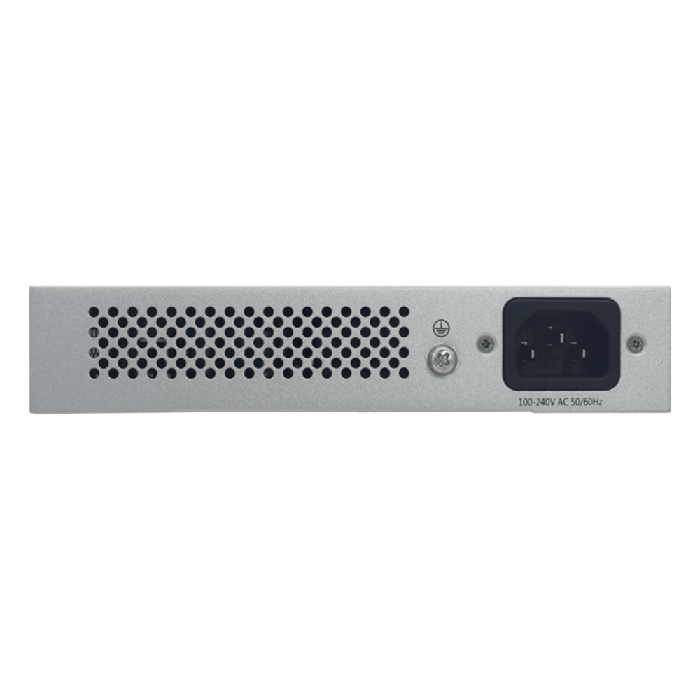Switch PoE / Administración en la nube / Con 8 puertos 10/100 Mbps PoE af/at / 2 Puertos Uplink 10/100/1000 Mbps / Presupuesto 100 W / PoE hasta 250 metros / Soporta protocolo ONVIF