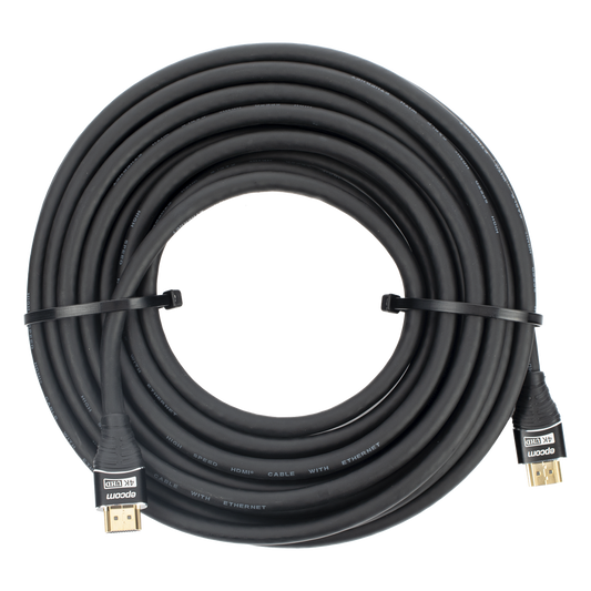 Cable HDMI de 10 Metros (32.81 Pies) | Alta Definición | Longitud | Versión 2.0 | Alta Velocidad 18Gbps | 4K@60Hz | Conectores Chapados en Oro | Tipo Redondo