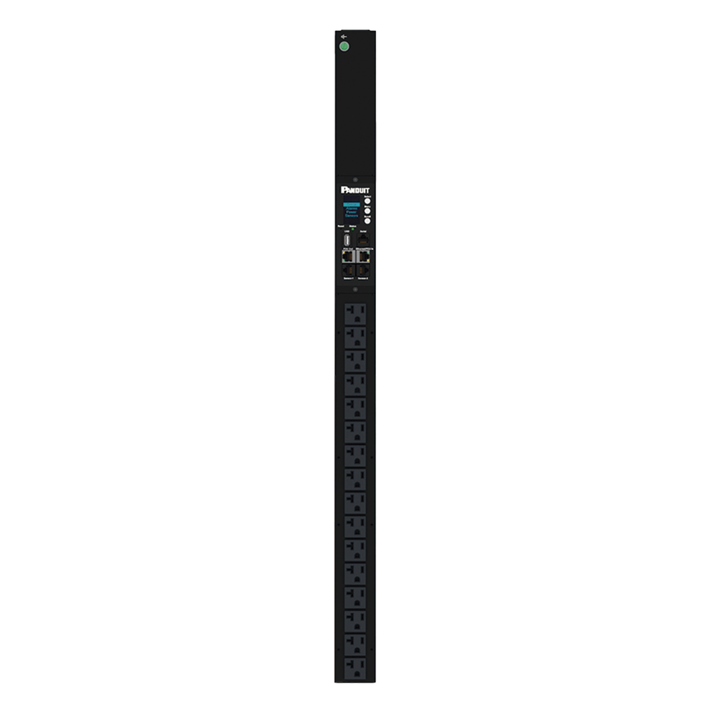 PDU G6 Monitoreable (MI) para Distribución de Energía, Enchufe de Entrada NEMA 5-15P, Con 16 Salidas NEMA 5-20R, de Instalación Vertical, 120 Vca, 15 Amp