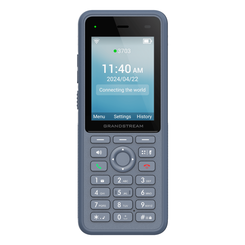 Teléfono IP Wi-Fi Inalámbrico WP836 / Wi-Fi 6 Doble Banda / IP69K Resistente a Exteriores / Batería 3000 mAh / 4 Conferencias / Bluetooth Integrado / USB Tipo C / Compatibilidad con Códec Opus HD