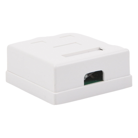 Caja de Pared con Jack UTP Cat5e y Jack RJ11 Telefónico
