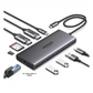 Docking Station USB-C Hub 10 en 1 UGREEN Revodok Pro 210 / Dual HDMI 4K 60Hz y 8K 30Hz / 3 Puertos USB-A + USB-C 3.0 / Carga PD 100W / Ethernet Gigabit 1000M / Lector Tarjetas SD y TF / Compatible Windows y macOS