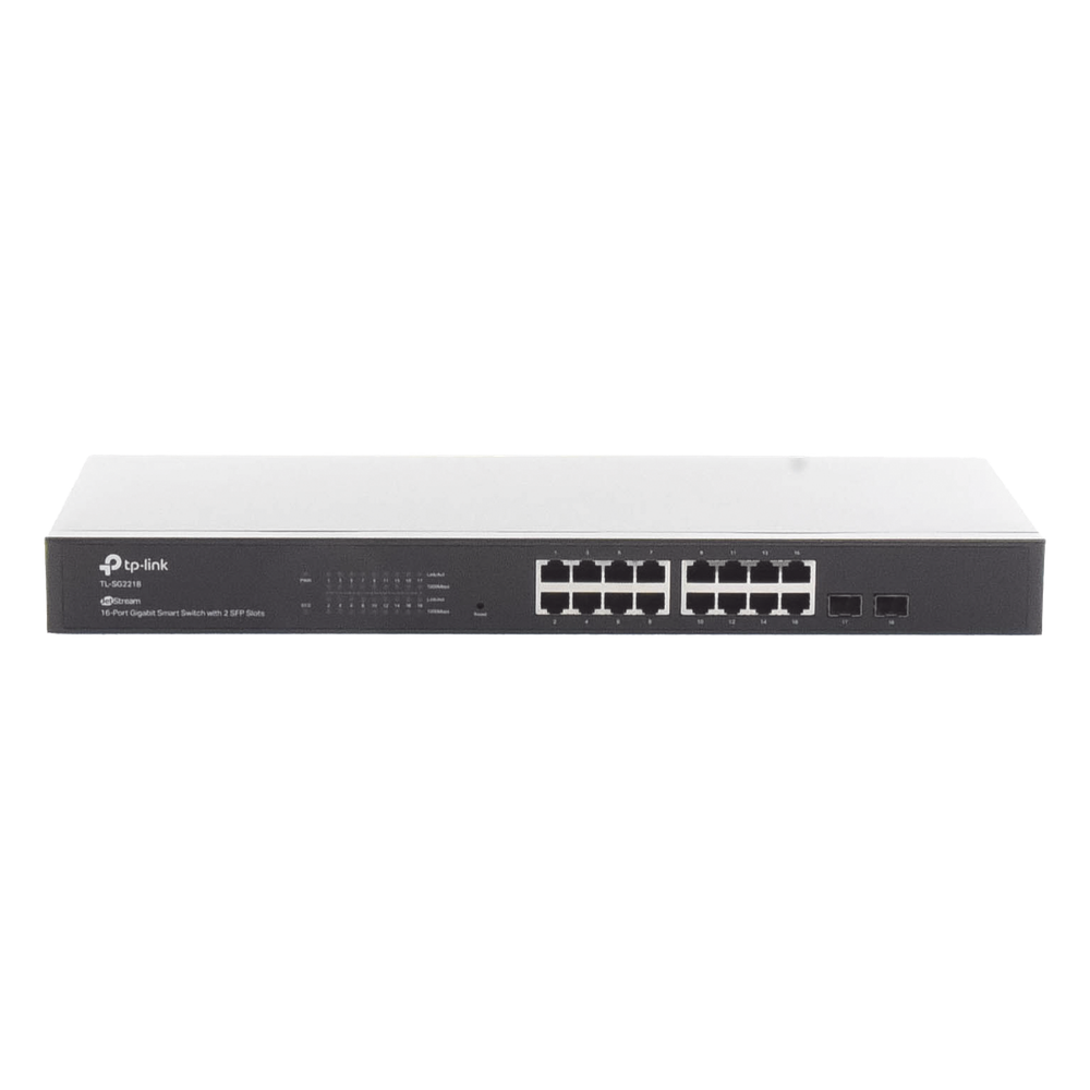 Switch Omada SDN Administrable / 16 puertos Gigabit y 2 puertos SFP / Funciones sFlow, QinQ y QoS / Administración centralizada OMADA