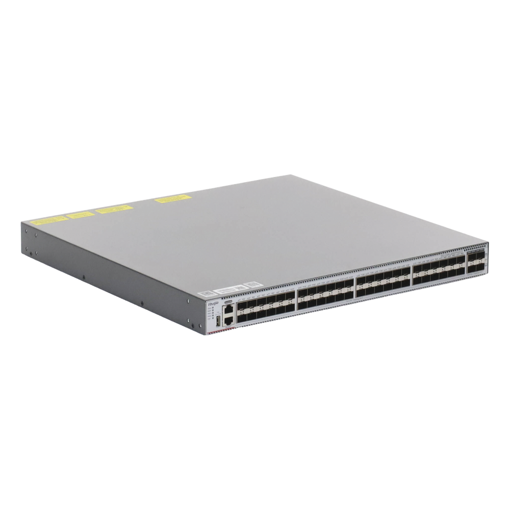 Switch de Distribución Capa 3 con 48 puertos SFP 1G y 4 SFP+ 10Gb, Administración gratuita desde la nube.