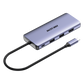 Hub USB-C 11 en 1 / HDMI 4K + VGA / 2x USB 3.0 + 2x USB 2.0 / SD + Micro SD / RJ45 Gigabit / PD 100W / Audio / Aleación de Aluminio