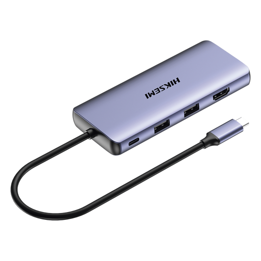 Hub USB-C 11 en 1 / HDMI 4K + VGA / 2x USB 3.0 + 2x USB 2.0 / SD + Micro SD / RJ45 Gigabit / PD 100W / Audio / Aleación de Aluminio