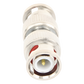 Adaptador tipo barril para 75 Ohm, de conector BNC macho a BNC macho, Níquel/ Oro/ Teflón.