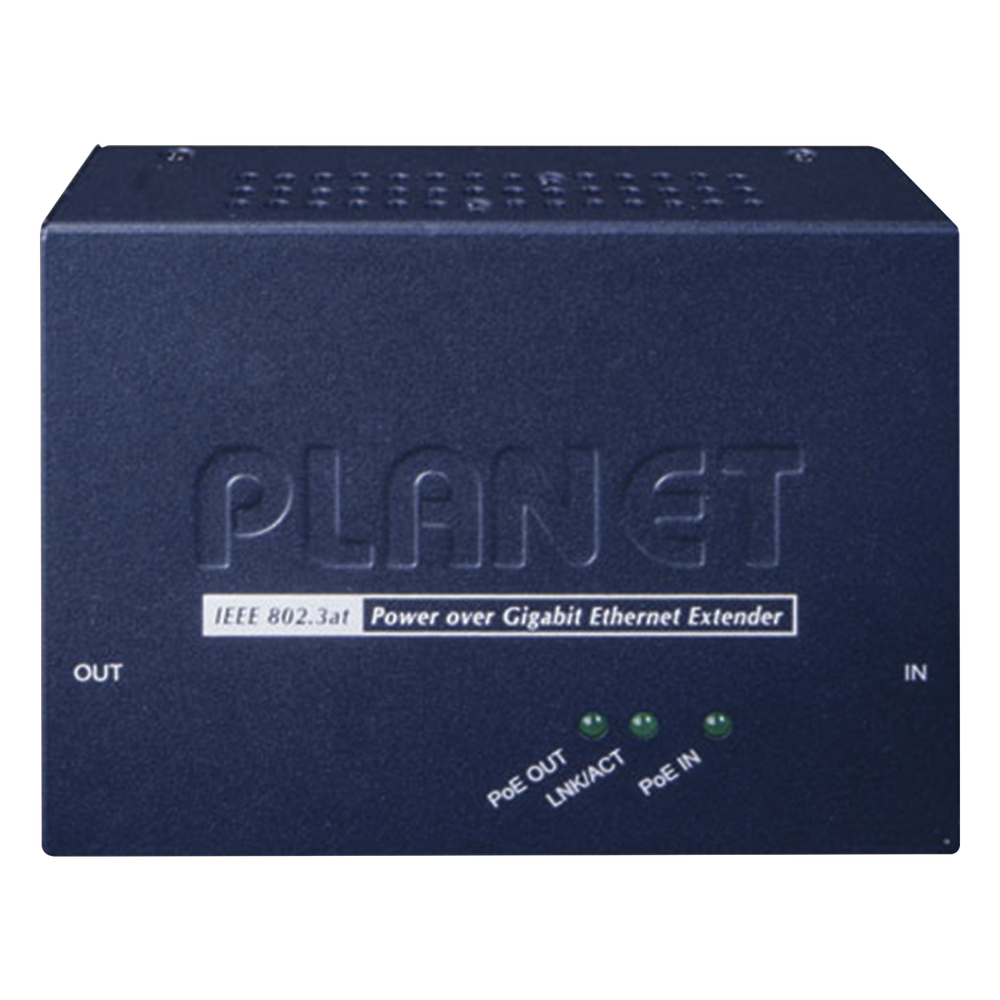 Extensor PoE+ / Hasta 100 m / Entrada PoE+ Gigabit 802.3 at y Salida PoE+ Gigabit 802.3 af / at / Interior