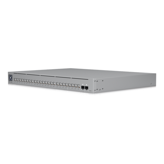 UniFi Switch Pro Max 24 POE, 24 puertos (8 puertos POE++ 2.5 GbE y 16 puertos GbE POE+), 2 puertos SFP+ 10G, 400W, pantalla táctil