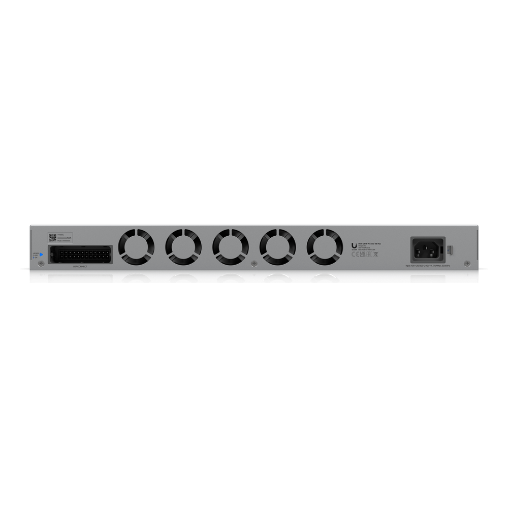 UniFi Switch USW-Pro-XG-48-PoE / Capa 3 / 48 puertos PoE+++ (32 × 10 GbE, 16 × 2,5 GbE) + 4 puertos SFP28 25 G / 1080 W PoE total