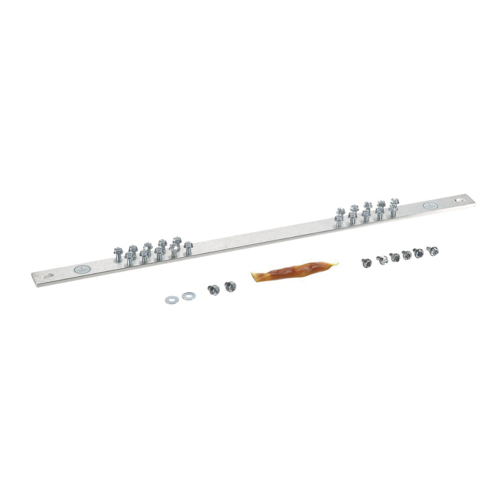 Barra de Conexión a Tierra, Para Rack de 19", Con 20 Orificios Para Conexión Rápida de Equipos, Incluye 20 Tornillos # 12-24 x 1/2" Instalados