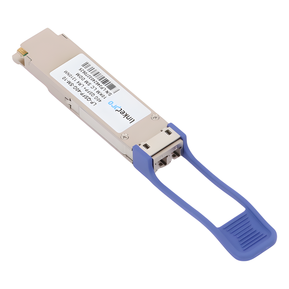 Transceptor Óptico QSFP+ (Mini-Gbic) / Monomodo 1310 nm / 40 Gbps / 40GBASE-LR4 / Conectores LC/UPC Dúplex / DDM / Hasta 10 km