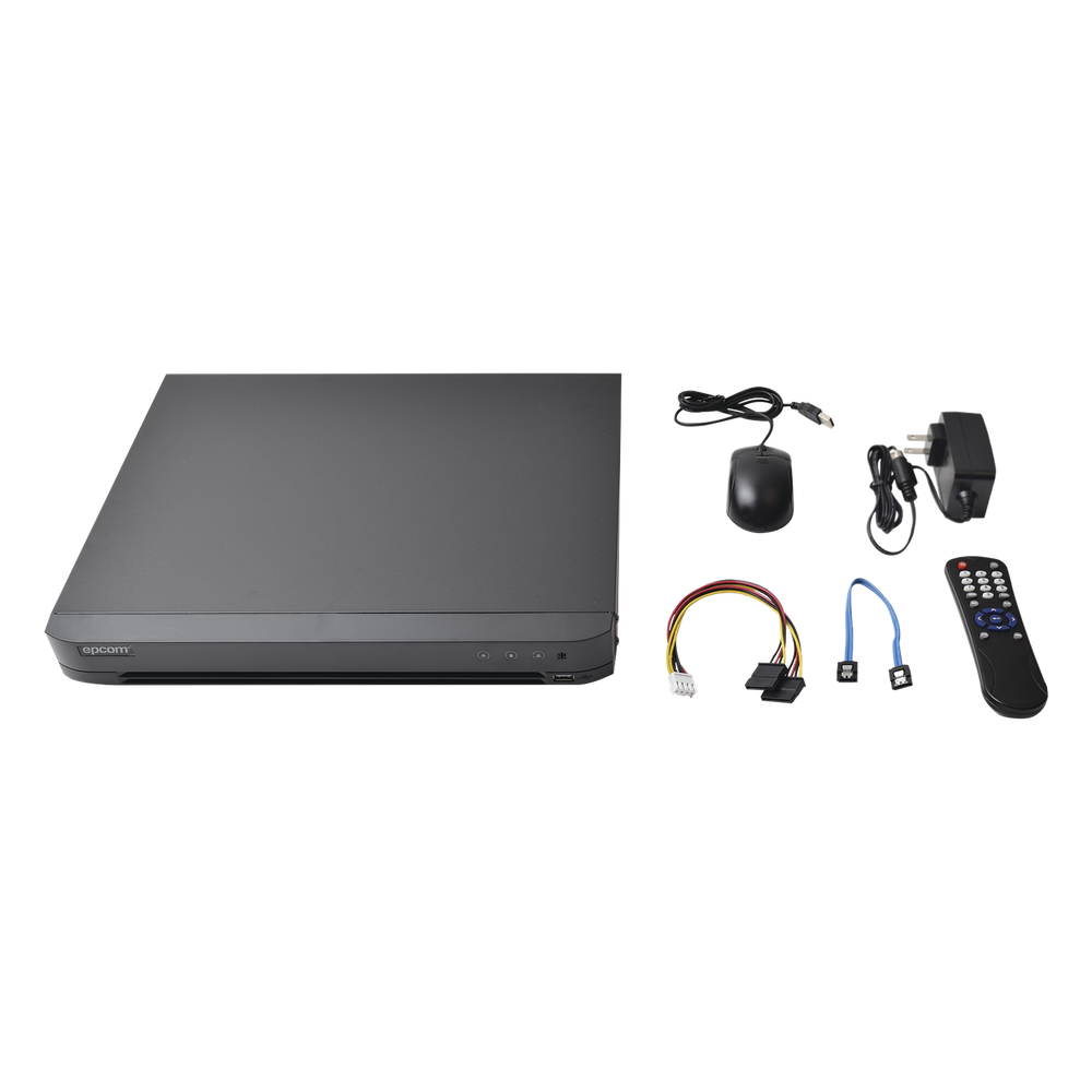 KIT TurboHD 1080p / DVR 8 Canales / 4 Cámaras Bala (exterior 2.8 mm) / 4 Cámaras Eyeball (exterior 2.8 mm) / Transceptores / Conectores / Fuente de Poder Profesional hasta 15 Vcc para Largas Distancias