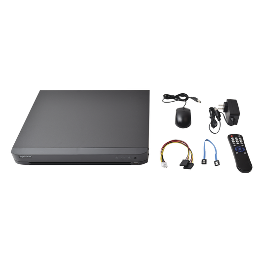 KIT TurboHD 1080p / DVR 8 Canales / 4 Cámaras Bala (exterior 2.8 mm) / 4 Cámaras Eyeball (exterior 2.8 mm) / Transceptores / Conectores / Fuente de Poder Profesional hasta 15 Vcc para Largas Distancias
