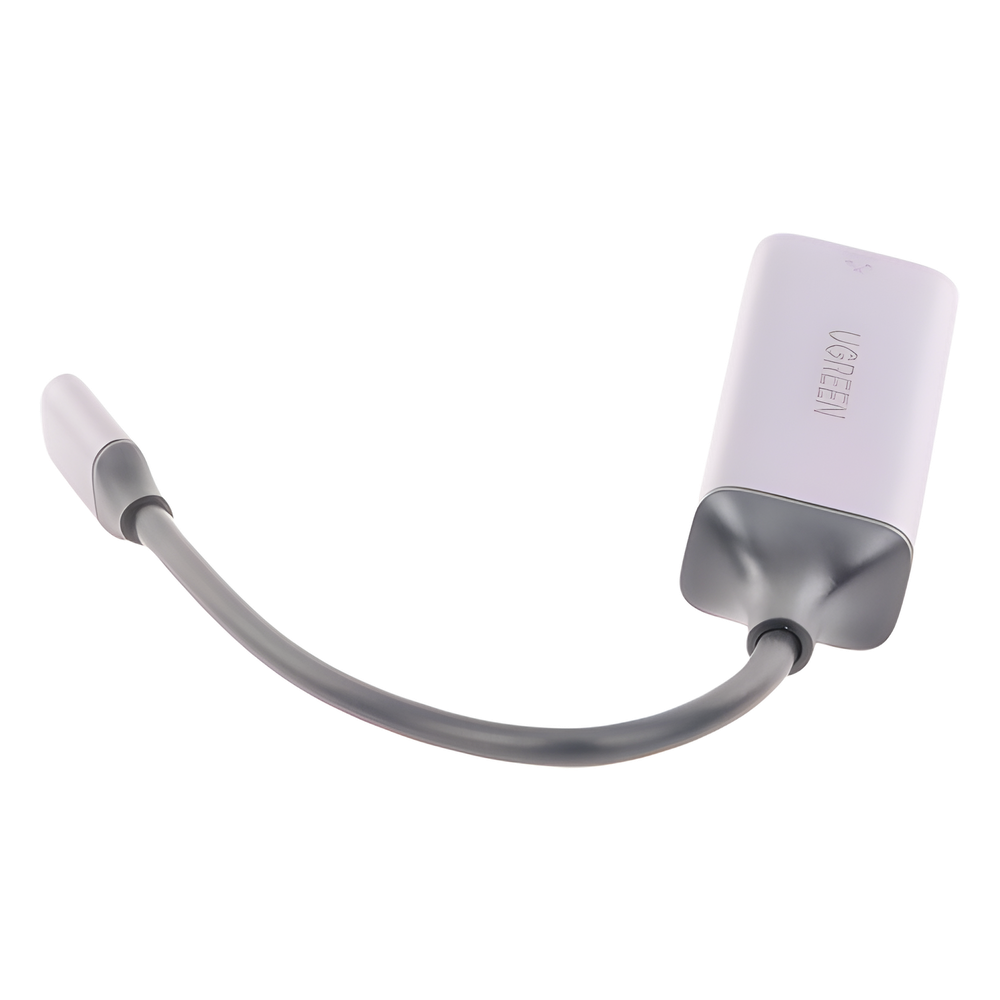 Adaptador de Red USB-C 3.1 (5 Gbps) a RJ45 | Thunderbolt 3 | Admite 10/100/1000 Mbps |  Chip Inteligente | Amplia Compatibilidad | Caja de Aluminio | Longitud del cable 10 cm.