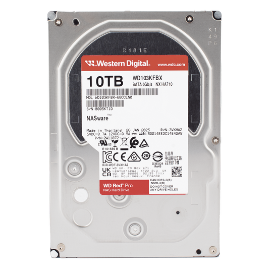 Disco Duro Red Pro de 10TB / 7200 RPM / Optimizado para NAS / Uso 24-7 / 5 Años de Garantia