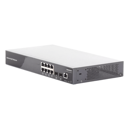 Switch PoE+ Gigabit Administrable / 8 puertos 10/100/1000 Mbps + 2 Puertos SFP Uplink / Hasta 120W / Compatible con GWN Cloud.