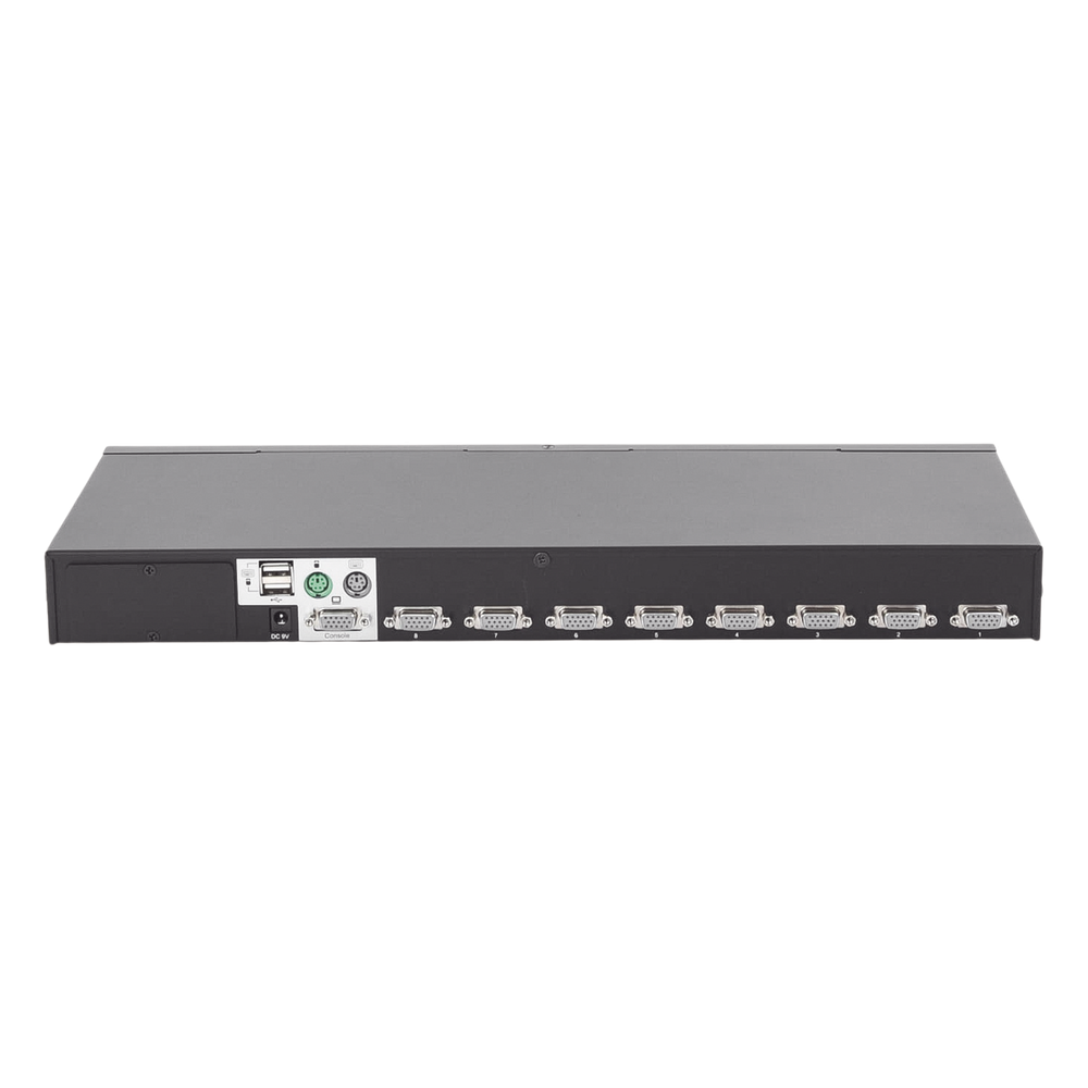 Switch Para Monitor KVM de 8 Puertos VGA, Permite el Acceso y Controla Hasta 8 Computadoras Desde Una Sola Consola (Teclado, Ratón y Monitor).