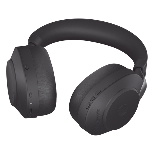 Jabra Evolve2 85, Auricular stereo versión UC con cancelación de ruido activa, dongle USB-A indicador de ocupado (Busylight)(28599-989-999)