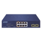 Switch PoE No Administrable de Escritorio, 2 Puertos Gigabit 802.3bt, 4 Puertos Gigabit 802.3at, 2 Puertos 10/100/1000, 2 Puertos SFP Gigabit.