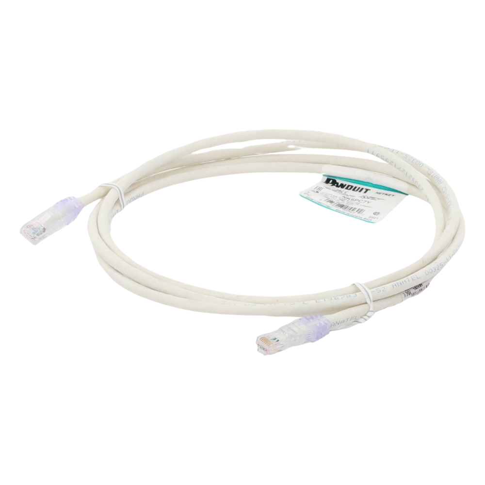 Cable de Parcheo UTP Categoría 6, con Plug Modular en Cada Extremo - 2 Metros (6.56 Pies) - Blanco Mate