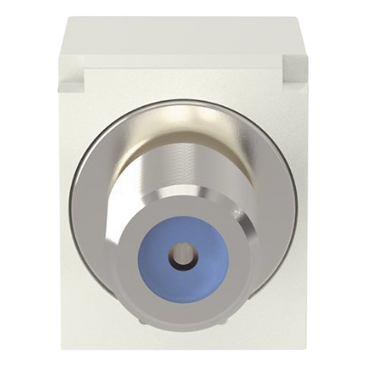 Módulo Acoplador Coaxial Tipo F, Mini-Com, de 75 Ohms, 3.0 GHz, Color Blanco