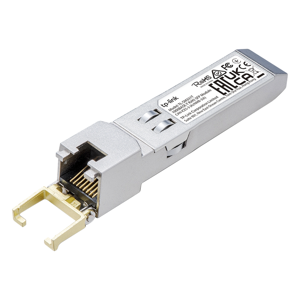 Transceptor mini-GBIC SFP RJ45 / Admite 1000BASE-T / Hasta 100 metros / Conector RJ45 (1G)