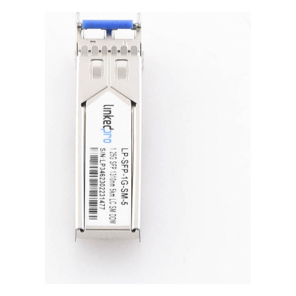 Transceptor Óptico SFP (Mini-Gbic) / Monomodo 1310 nm / 1.25 Gbps / 1000BASE / Conectores LC/UPC Dúplex / DDM / Hasta 5 km