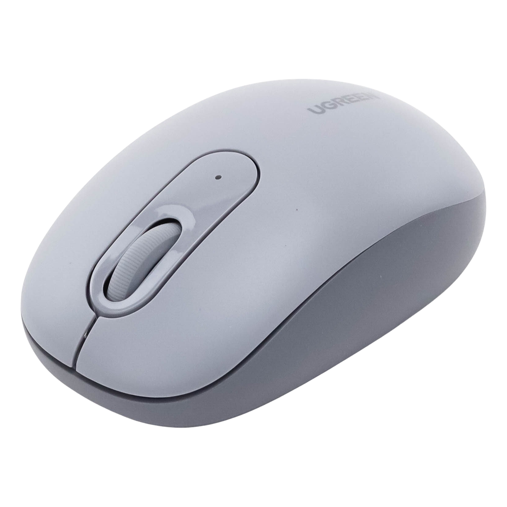 Mouse Inalámbrico 2.4G 800/1200/1600/2400 DPI | Función de 3 botones | Alcance 10m | Silencioso |  Ergonómico | Anti-caída y Anti-interferencias | Batería Alcalina AA incluida  | Color Grey.