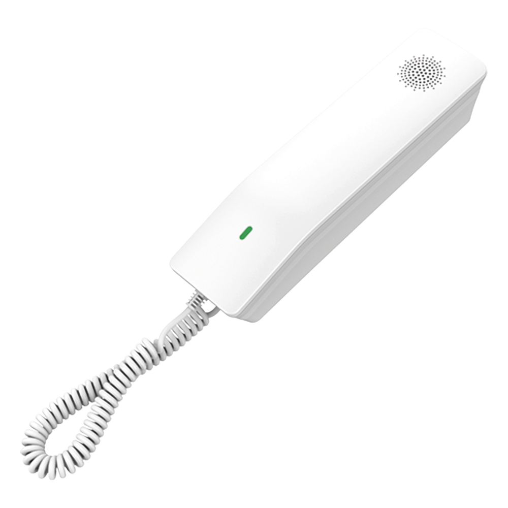 Teléfono IP para Hoteles / Altavoz HD / 2 Cuentas y Líneas SIP / 10 Teclas de Marcación Rápida / 3 Teclas Programables / Códec OPUS / Gestión GDMS / Instalación en Escritorio y Pared / PoE 100 Mbps
