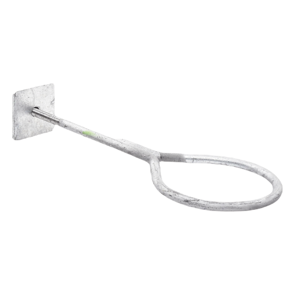 Ancla con Aro, largo: 40 cm. de 1/2" de espesor para Losa o Pared. Galvanizado por Inmersión.