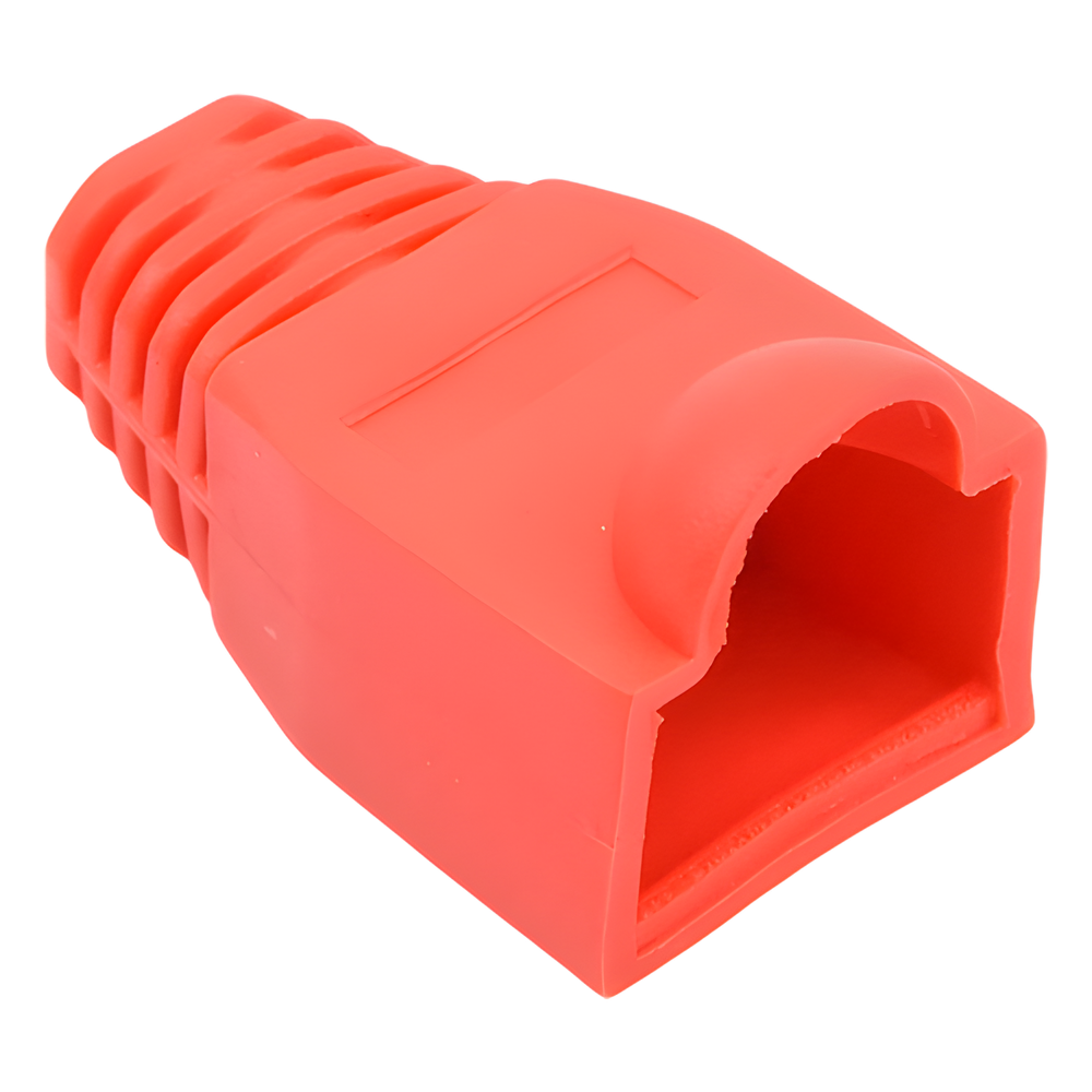 Bota Plástica para Protección de Plug RJ45, Color Rojo