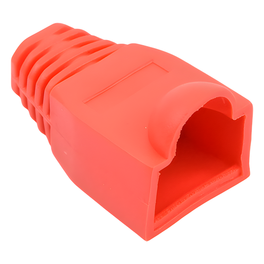Bota Plástica para Protección de Plug RJ45, Color Rojo