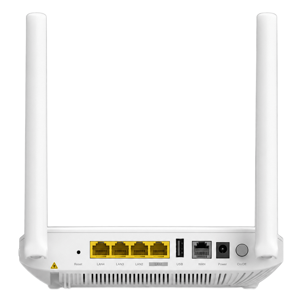 ONU GPON Wi-Fi 7 BE3600 (2.4/5 GHz), Compatible con OLT de Terceros, 1 Puerto 2.5GE + 3 Puertos GE, 1 POTS , 1 USB 2.0