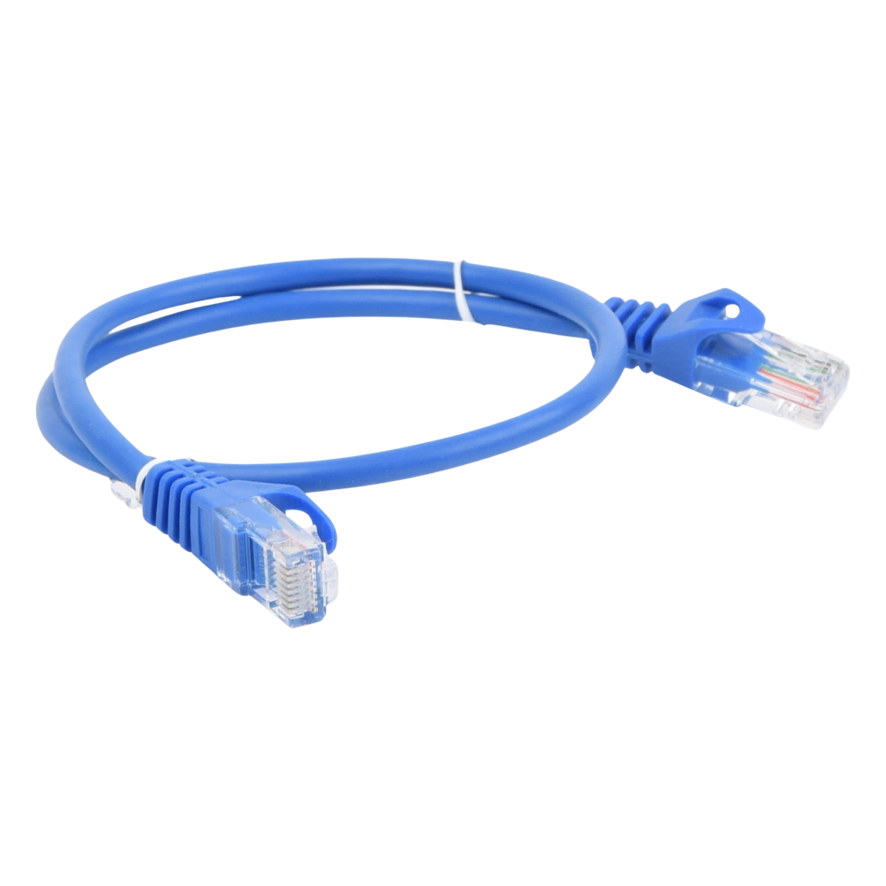 Cable de Parcheo UTP Cat5e - 0.5 Metros (1.64 Pies) - Azul